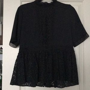Zara Lace Peplum Top